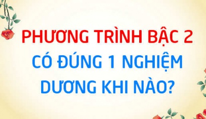 Phương trình bậc 2 có đúng 1 nghiệm dương khi nào? Điều kiện PT bậc 2 có đúng 1 nghiệm dương - Toán lớp 10